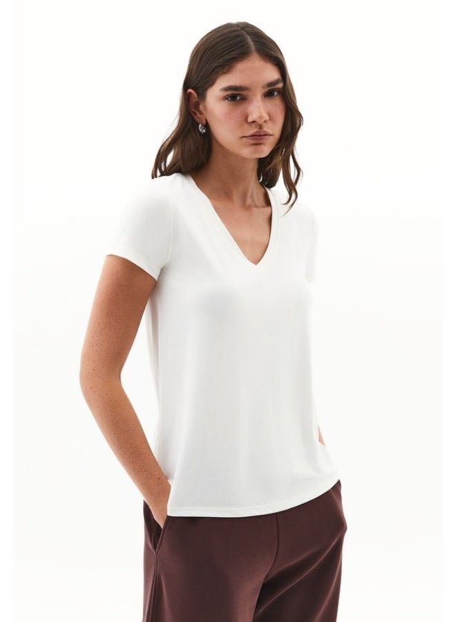 OXXO Modal V-Neck T-Shirt - Image 1